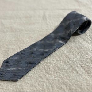 Kenneth Cole Reaction Men's Necktie Grey Black Silk